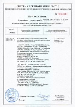2017.06.19 Урюпинск - Приложение к сертификату Устройства поворотные, откидные, Siegenia-Aubi KG. ГОСТ 30777-2012